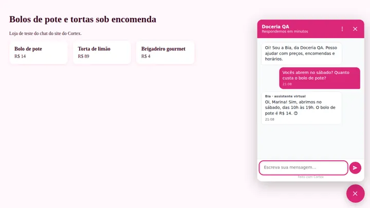 ショップのサイトで開いたチャットとエージェントの返信